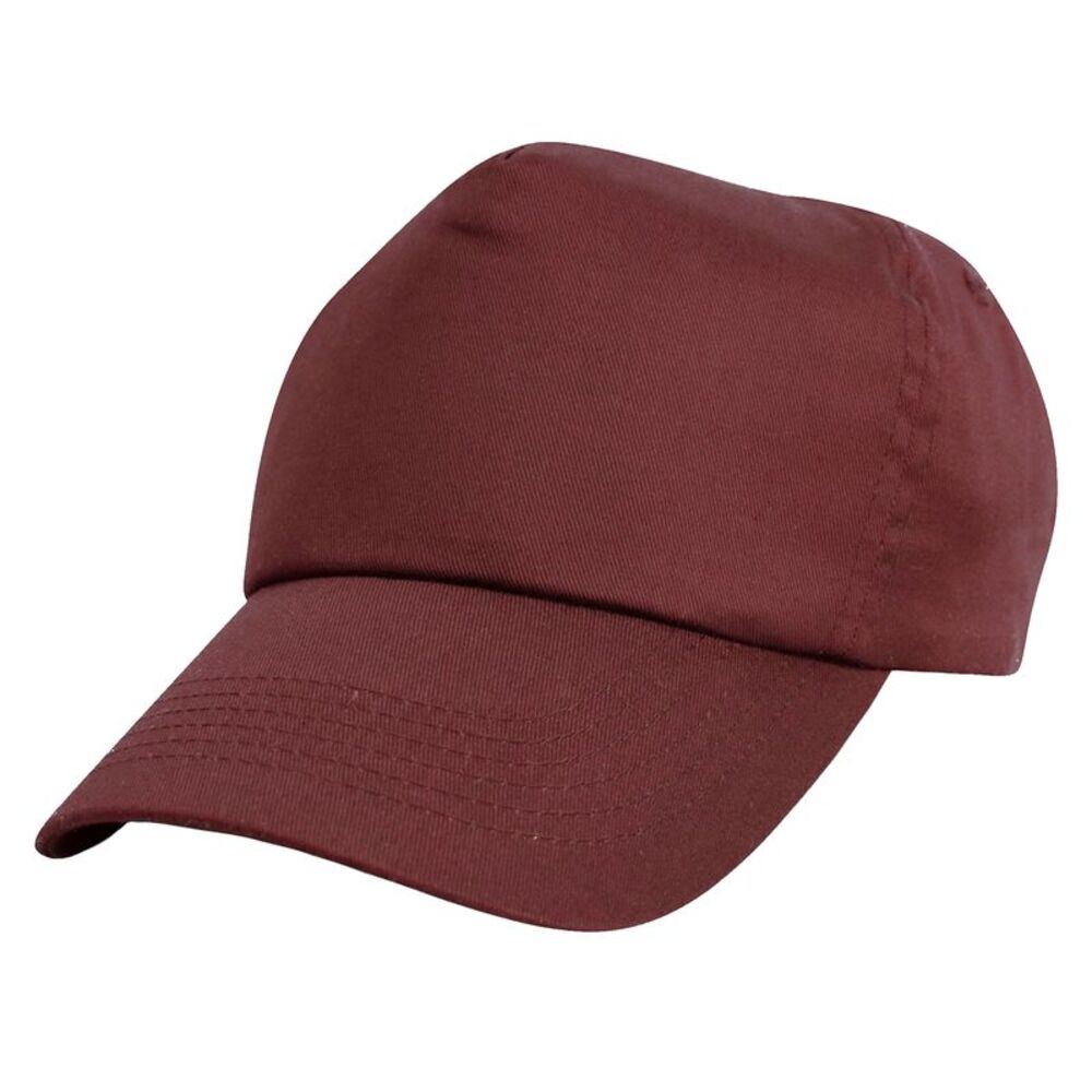 Result Childrens/Kids Big Boys Plain Basebll Cap / Burgundy